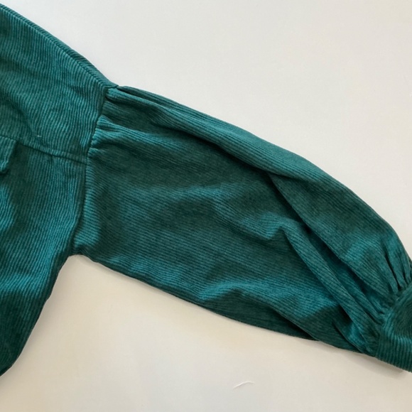 Shein Lune Corduroy forest green button jacket size M - Picture 7 of 8
